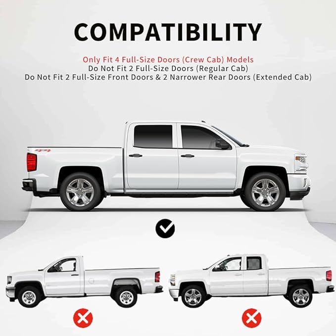 MAXDOM Under Seat Storage Fit for (2007-2018) Chevy Silverado 1500/GMC Sierra 1500 (2007-2019) 2500HD 3500HD Crew Cab Rear Underseat Organizer Box