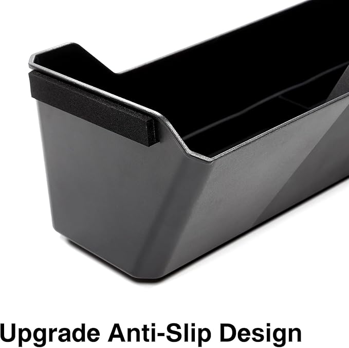 Front Under Seat Storage Box Compatible with Tesla Cybertruck 2026 2025 2024, Under Seat Organizer with Silicone Pad for Cybertruck Accessories