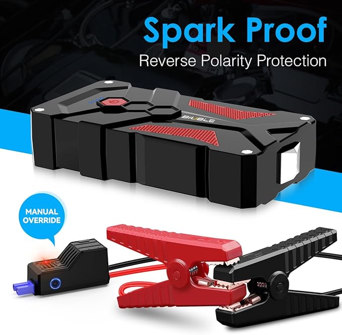 Jump Starter Car Jump Starter Auto Battery Booster Pack 5000A Peak 12V with USB-C Quick Charge,Lithium Jump Box with LED Light(Up to 7.0L Gas or 5.5L Diesel Engine)