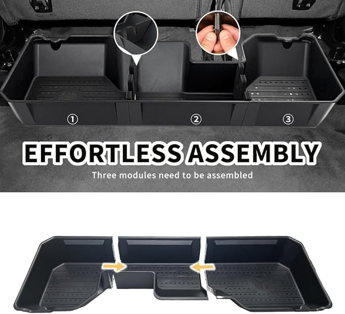 MAXDOM Under Seat Storage Fits for RAM 1500 Crew Cab 4-Door Full Size Pickup (2019-2025, RAM 1500)