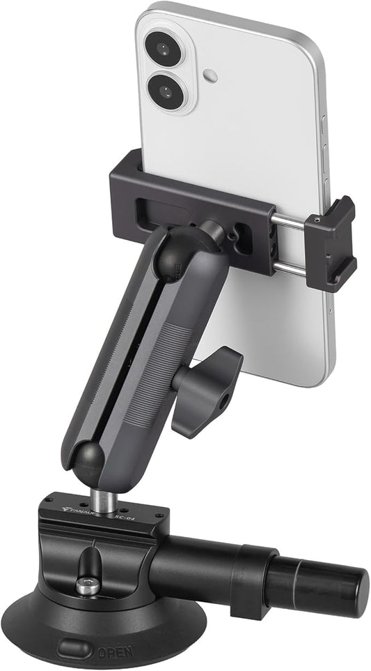 FANAUE Phone Holder Suction Cup Mount, Cell Phone Mount for Dashboard Windshield Vent Wall,Car Phone Holder for iPhone 17 Pro Max 16 15 14 13 12