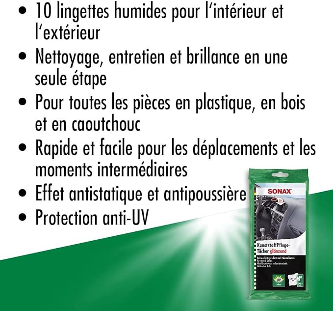 SONAX 04151000 Plastic Care Towelettes