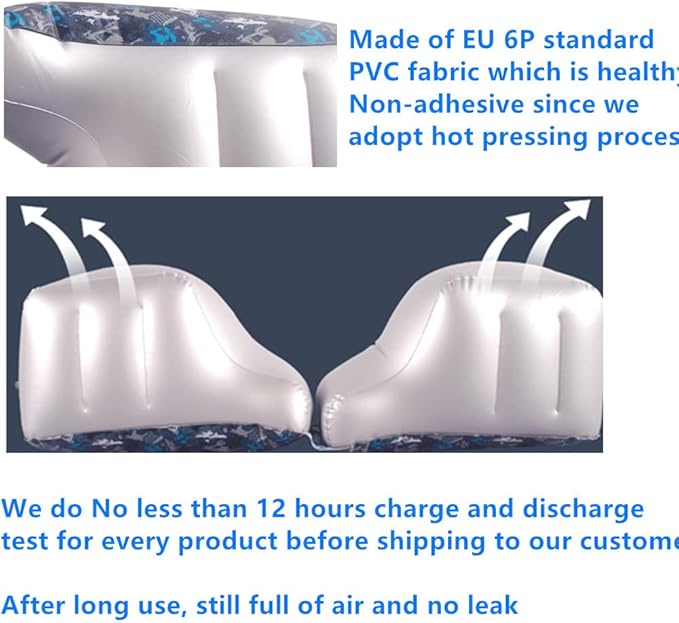 Inflatable Car Air Mattress Back Seat Bed, Universal Back Seat Gap Filler Pad Extender for SUV Camping Sleeping Travel Rest, Two Independent Air Bags