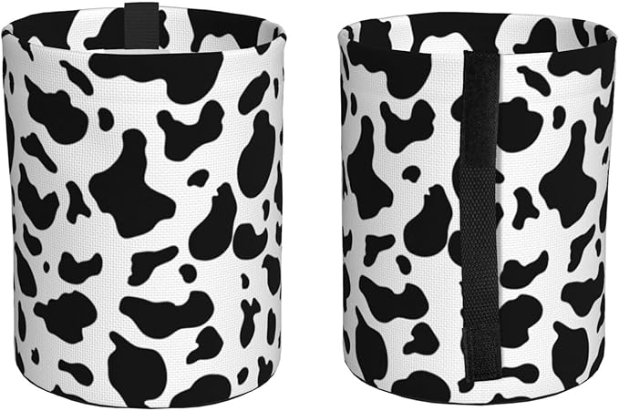 Car Trash Can Milkcow Print Pattern Multipurpose Collapsible Leakproof Trash Bin Car Accessories for Car Automotive Truck SUV
