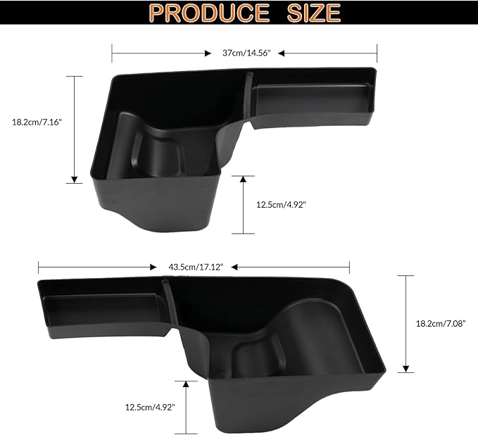 2Pcs Trunk Organizer Storage Wheel Well Storage Bin Rear for 2018-2023 Jeep Wrangler JL JLU 4-Door Storage Rear Storage Box Tray Jeep Wrangler Accessories (Not Applicable to 2-Door JL Models)