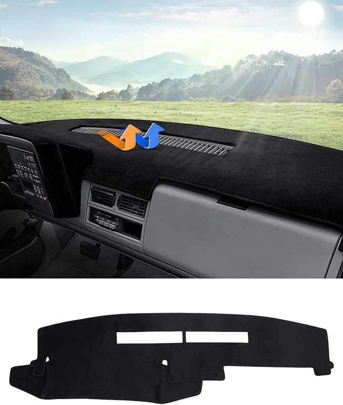 Autorder Dashboard Cover Mat for 1988-1994 Chevy Chevrolet Silverado/GMC Sierra C/K 1500 2500 3500 Pickup Truck /1992-1994 GMC Yukon/Chevy Blazer Suburban Accessories Dash Cover Flannel Dash Mat