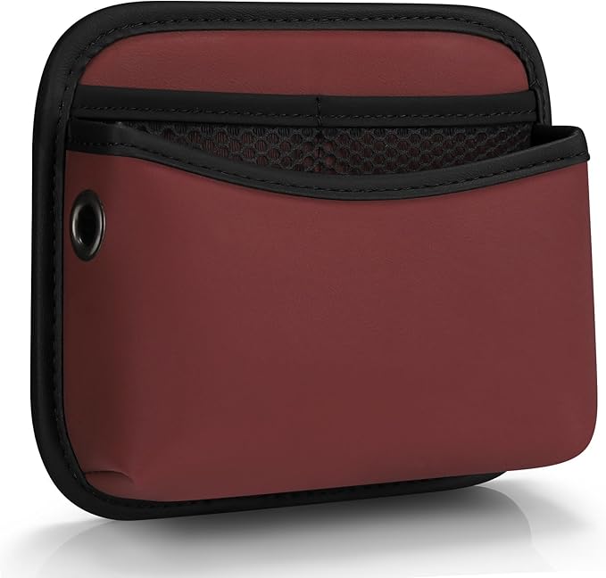 Accmor Universal Car Side Pocket Organizer, PU Leather Pouch for Car Seat, Door, Window, Console, Cards Trash Cell Phone Sunglasses Holder, Car Accessories, Red