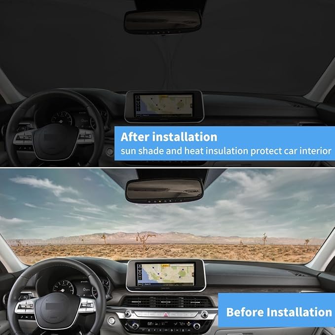 Windshield Sun Shade Custom Fit Nissan Frontier 2022-2025 2026 Front Window Sunshade for Frontier Car Accessories Foldable Sun Visor Protector Window Cover Keep Your Car Cool