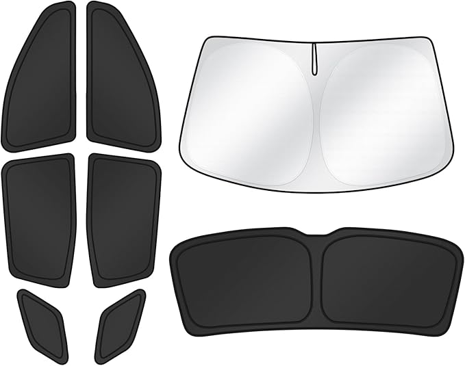 T TGBROS Windshield Sun Shade for Chevrolet Equinox 2025 2026 Car Window Shades Thicken UV Block and Blackout Privacy Foldable Sunshades 8PCS Accessories Keep Cool Sun Visor Covers