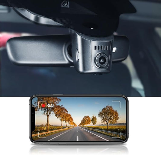 Fitcamx 4K Dash Cam Adapts for Audi 2019-2026 A4 A6 Allroad A3 A5 Q5 S4 S6 Q7 A8 Q8 S8 TT A7 S5 Q3 e-tron (Model A), OEM Look, Loop Recording, 2160P UHD Video, WiFi & APP, Parking Mode, 64GB Card