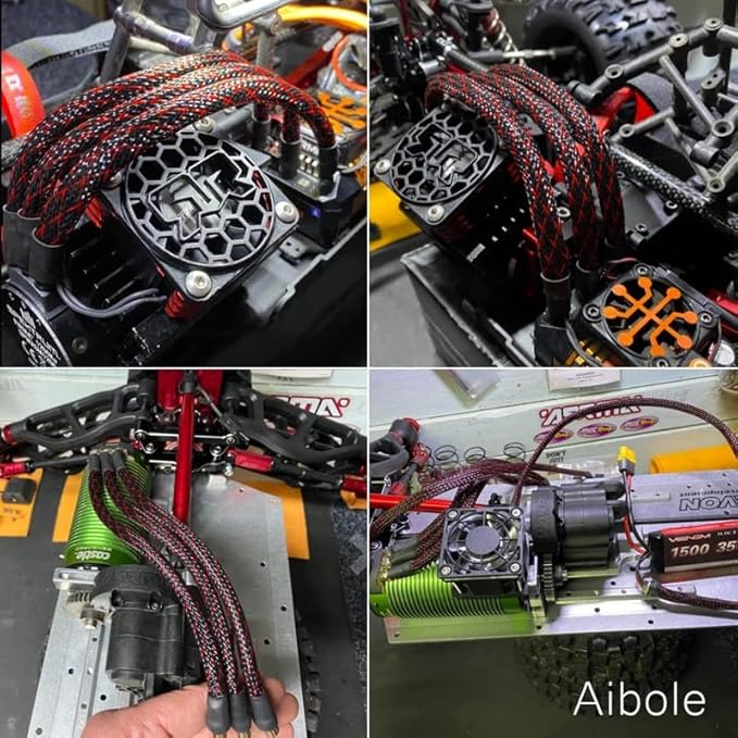 25Ft-1inch PET Expandable Braided Wire Sleeving,Wire Loom Cable Sleeve for TV,Computer,Home Theater,Automotive,Home Industrial,Electrical Wires,Chemical,Protect Cat from Chewing Cords,BlackRed