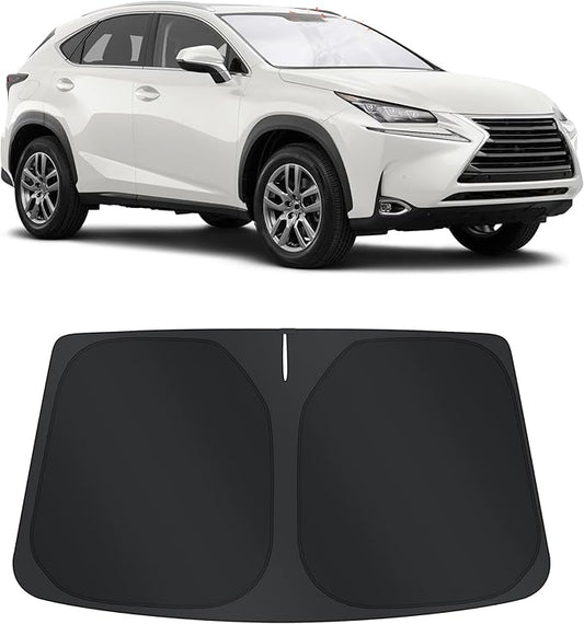 TINGLU Sun Shade for Le xus NX300h/NX300/NX200t 2015-2021 Accessories Windshield Sun Shade Window Shade UV Rays Protection Sun Visor Cover with Steering Wheel Sunshade Storage Bag