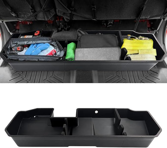 MAXDOM Under Seat Storage Fit for (2019-2026) Chevy Silverado 1500 / GMC Sierra 1500 (2020-2026) 2500HD 3500HD | Double & Crew Cab Rear Underseat Organizer Box