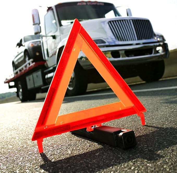 CARTMAN 12 Pack Warning Triangle DOT Approved, Identical to United States FMVSS 571.125, Reflective Warning Road Safety Triangle Kit