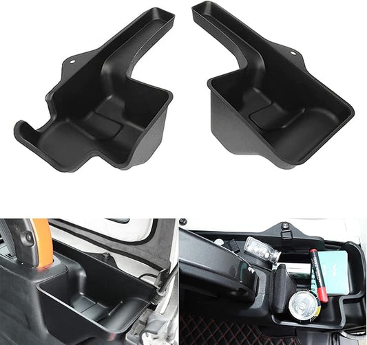 Wheel Well Storage Bin Rear Trunk Organizer Tray Cargo Storage Box for 2018 2019 2020 2021 2022 2023 Jeep Wrangler JL JLU Interior Accessories, Easy Screw-installation, Left & Right 2pcs
