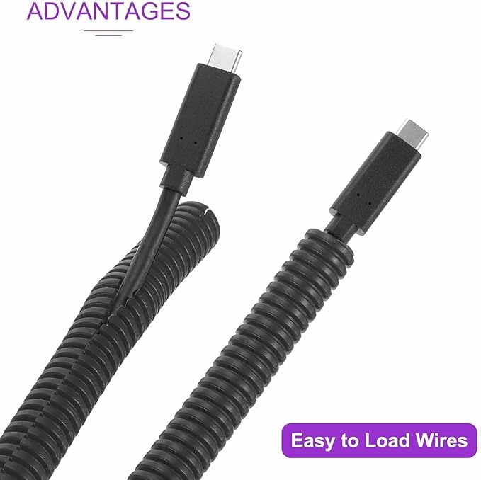 DMiotech 20ft Wire Loom Split Tubing 3/4 Inch(19.1mm) ID, Cord Protectors from Pet Flexible Conduit Cable Management for Office Home Garden, Black
