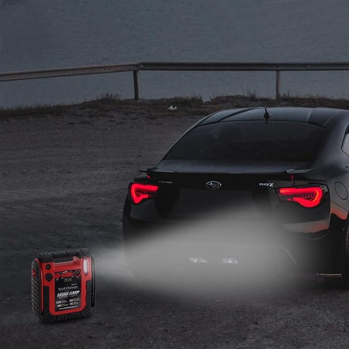 1800A Peak Car Jump Starter, 20000mAh Battery Booster for up to 6.5L Gas/5L Diesel Engines, 12V Portable Power Bank with LED Light, USB Outports, and Emergency Power Supply