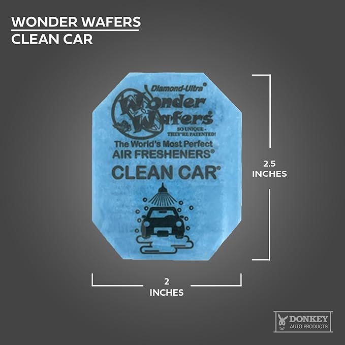 Donkey Auto Products, Wonder Wafers Top 5 Scents Sample Pack of Car Air Fresheners (15 Pack)