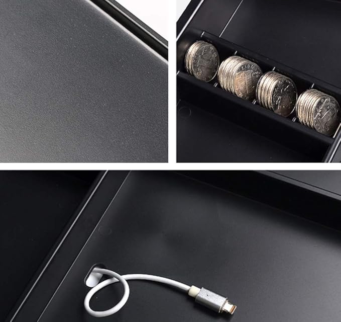 iJDMTOY Exact Fit Center Console Organizer Compartment Box w/Inside Mats Compatible With 2015-20 13th Gen Ford F-150