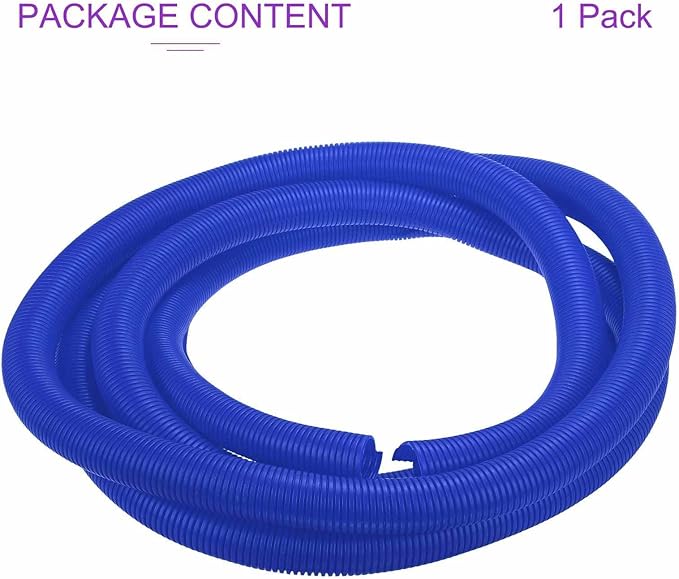 DMiotech 20ft Wire Loom Split Tubing 1 1/2 Inch(38.1mm) ID, Cord Protectors from Pet Flexible Conduit Cable Management for Office Home Garden, Blue