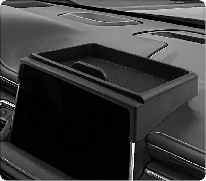 Dashboard Storage Tray Compatible with 2021 2022 2023 Yukon Tahoe Suburban Center Console Display Box Hidden Organizer Tray Behind Screen Tahoe Yukon Suburban Accessories (ONLY for 10.2Inch Screen)