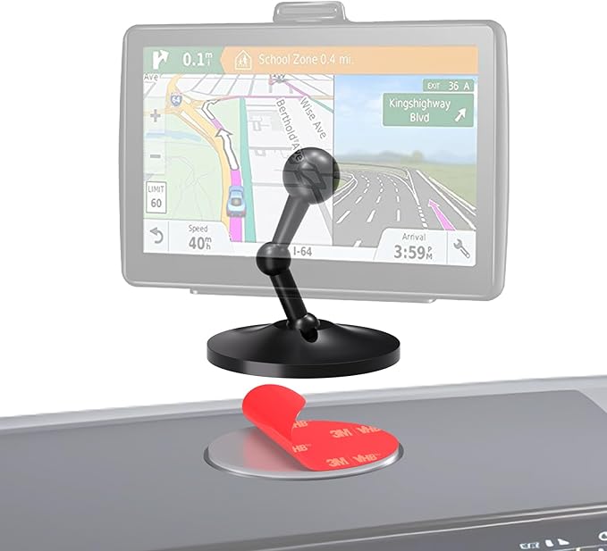 for Garmin GPS Mount,Upgrade Aluminium Magnetism Dashboard Mount，17mm Ball Holder, Compatible with Garmin Nuvi, RV, Dezl, Drive, Drivesmart, Driveassist