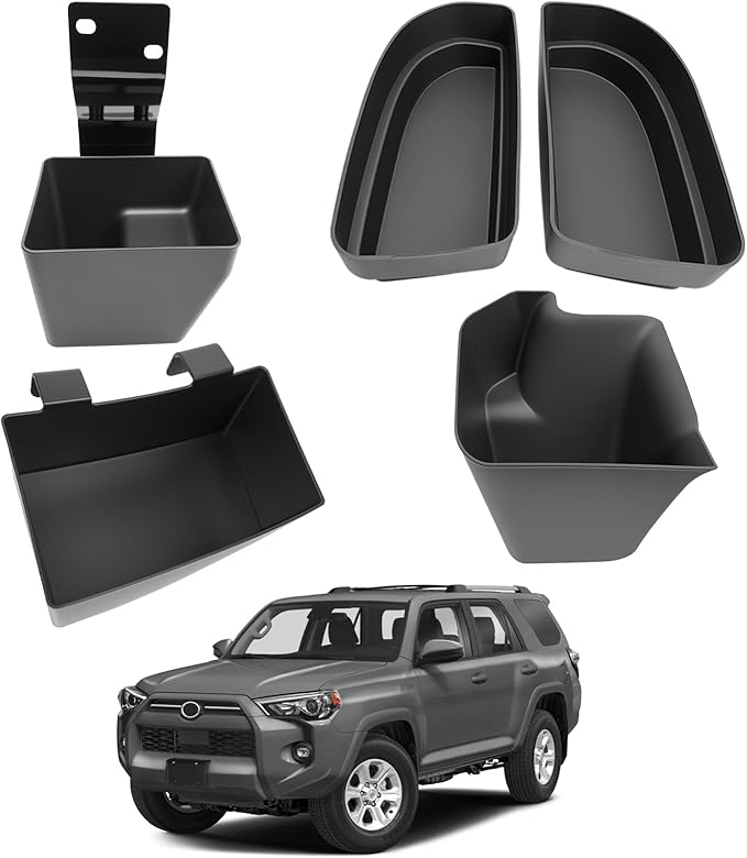 Trunk Organizer Fits for 2010-2024 Toyota 4Runner 5-Seat 2nd Row Trunk Storage Box No-Drill Compatible with 4Runner Accessories (Hetero+Hidden+Hanging+Pair, 5PCS)