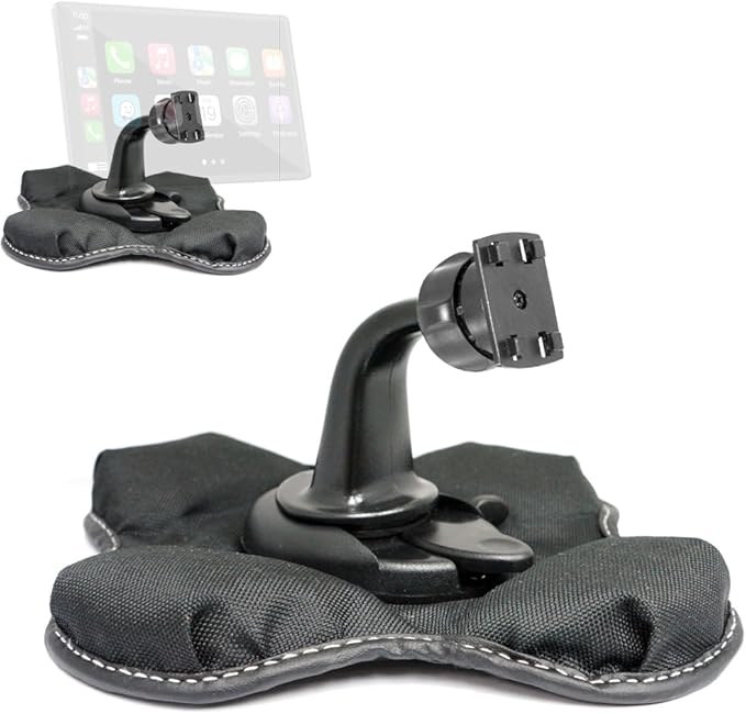 ChargerCity Portable Dashboard Friction Mount Kit w/4 Tab Cradle Adapter, GPS Holder & Beanbag Dash Mount for CarPlay & Smartphones