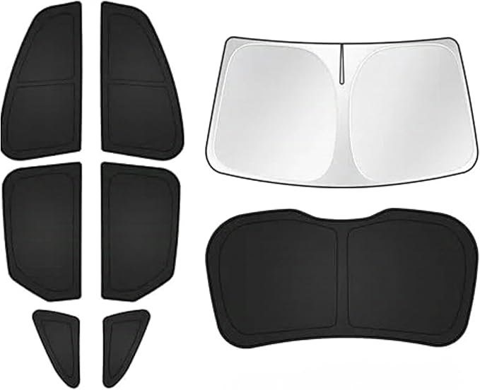 T TGBROS Windshield Sun Shade for Ford Edge 2015-2024 Car Window Shades Thicken UV Block and Blackout Privacy Foldable Sunshades 8PCS Accessories Keep Cool Sun Visor Covers