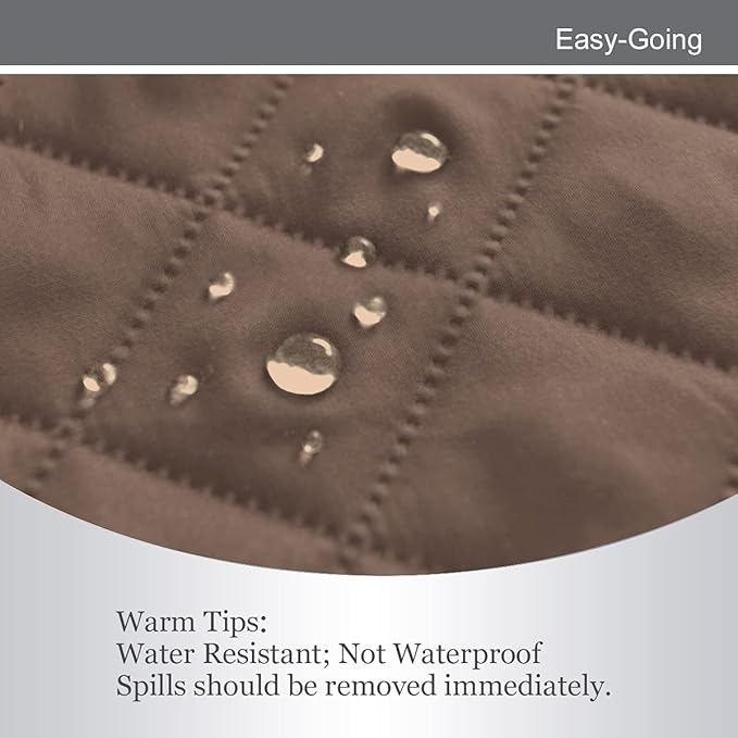 Easy-Going 4 Seater Sofa Slipcover Reversible Sofa Cover Water Resistant Couch Cover with Foam Sticks Elastic Straps Furniture Protector for Pets Children Dog Cat (XX-Large, Brown/Brown)