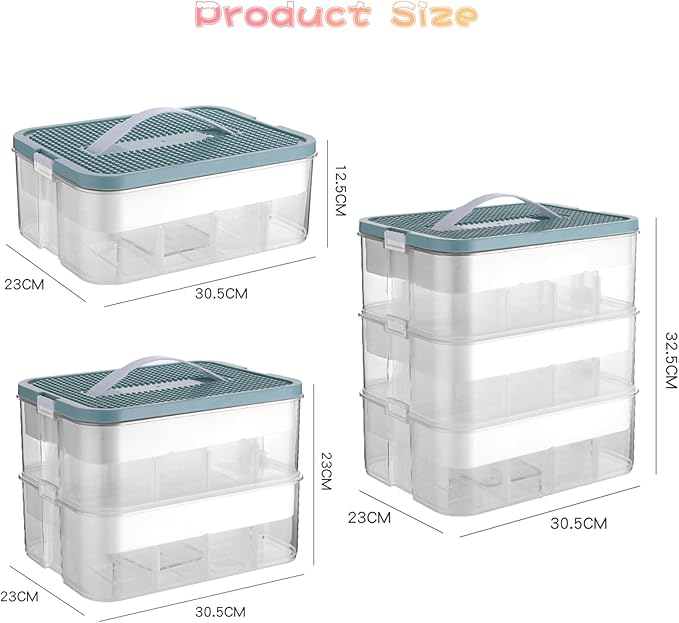 Toys Organizer Storage Case for Lego Box Kids Toy Stackable Building Blocks with Lids Bins Adjustable Lego Storage Containers Plastic Toy Box Green 1 Layer