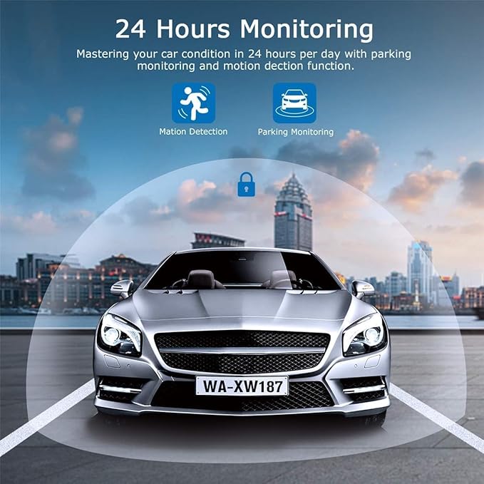 1080P Dash Camera Front and Inside,Dashcams for Cars with IR Night Vision Loop Recording G-Sensor 24Hr Parking (1080 P Front and Inside)