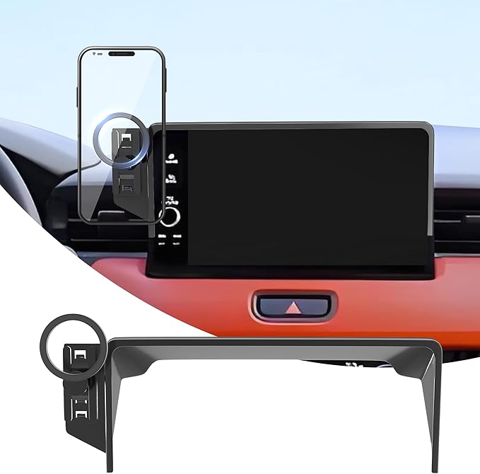 Car Phone Holder for 2023 2024 2025 Honda Pilot Accessories(LX/EX-L/TrailSport/Touring/Elite/Black Edition),360° Rotation, Compatible with MagSafe(for 9/7-inch Screen only)
