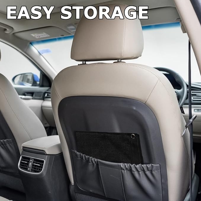 VaygWay Dog Car Travel Net Barrier for Pets - Premium Quality Safety Back Seat Mesh Net Barrier for Pets- Car Divider Net with Adjusting Rope and Hook- Perfect for Car SUV Pickup