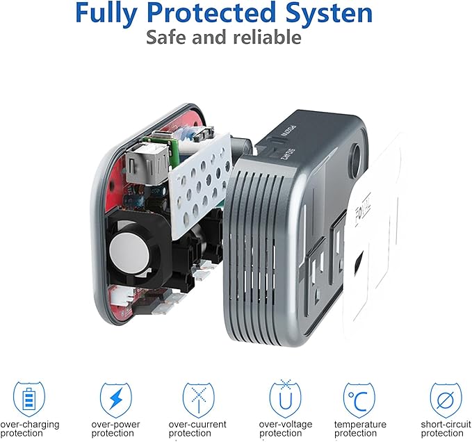 FOVAL 200W Car Power Inverter, DC 12V to 110V AC Car Laptop Charger Fast Charger Converter with [27W PD USB-C] & Dual USB Ports Multi-Protection Car Outlet Adapter Power Inverter for Vehicles