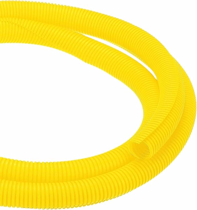 DMiotech 50ft Wire Loom Split Tubing 1 1/4 Inch(31.8mm) ID, Cord Protectors from Pet Flexible Conduit Cable Management for Office Home Garden, Yellow