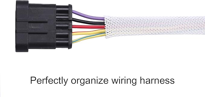 100ft - 1/4 inch PET Expandable Braided Sleeving – White – Alex Tech Braided Cable Sleeve