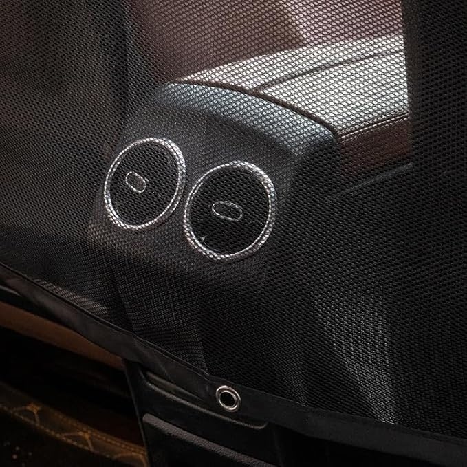 Dog Car Barrier for GMC Sierra 2500HD AT4 2020-2024, Universal Adjustable Breathable Mesh Pet Divider Keeps Pets Safe in Back Seat Quick Installation