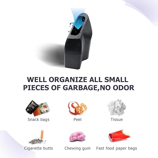 LUWU Car Trash Can Compatible with 2018-2025 Tesla Model3 & ModelY Interior Accessories with Lid Portable Mini Trash Bin Leak-proof (Right)