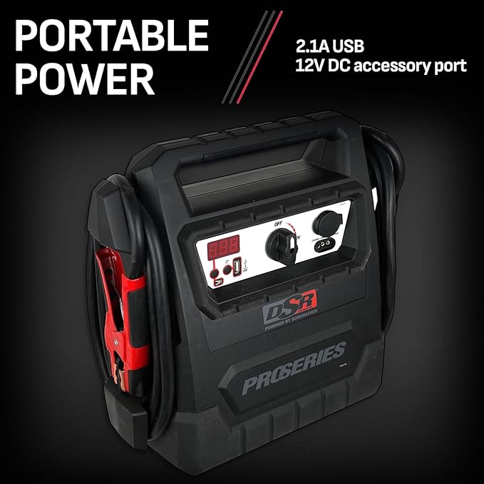Schumacher Electric DSR Pro 4000A Heavy-Duty Car Battery Jump Starter & Portable Power Station, 12V DC Charging & 2.1A USB Charging, Professional Grade, for 12V Automotive & Marine Batteries, DSR159