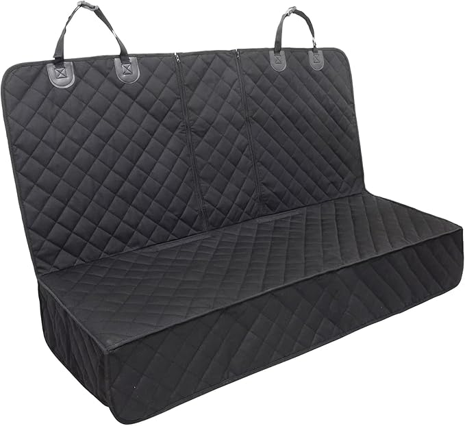 JSTHT Dog Seat Cover, 100% Waterproof Bench Seat Cover Protector Scratch Proof Nonslip Durable Soft Pet Back Seat Covers for Cars Trucks & SUV