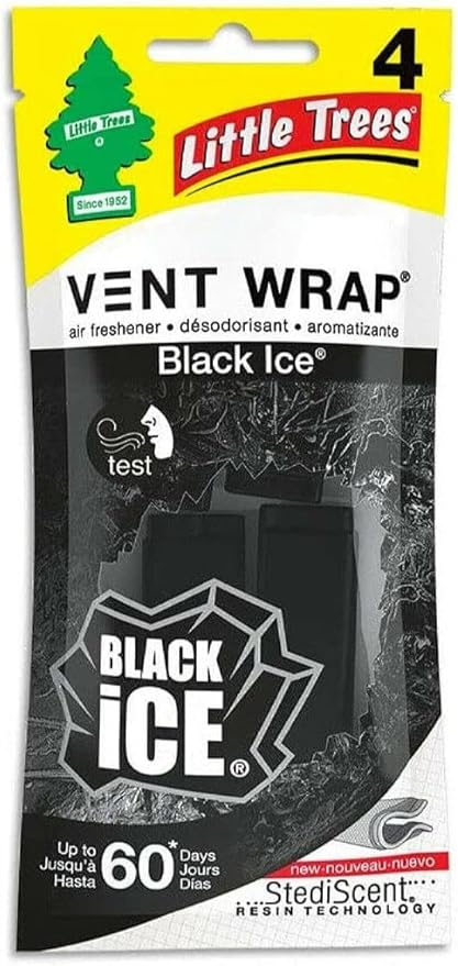 Little Trees Air Freshener | Vent Wrap pack of 4 | 1 Bottle Little Tree Spray | 6 Little tree Hanging Tree For Home, Trucks, RV, Van or car AHSR Products bundle + Bonus AHSR Air Freshener (Black Ice)