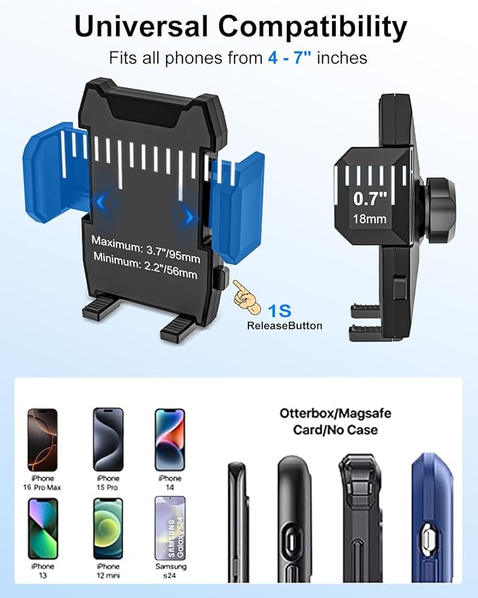 Cigarette Lighter Phone Holder Car Mount Charger [Dual USB Fast Charging] Car Cigarette Lighter Socket Phone Mount with Adjustable Arm, Car Phone Holder Charger for iPhone 16 Pro, Galaxy S24
