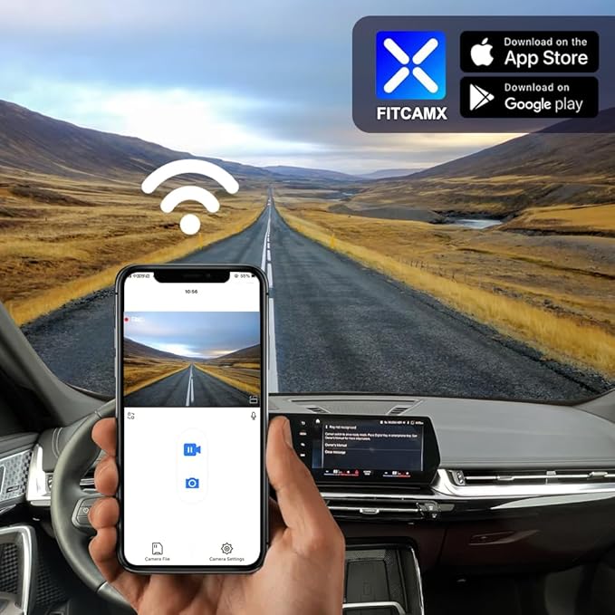 Fitcamx 4K Dash Cam Suitable for Toyota Corolla LE L XLE XSE SE 2020 2021 2022 Hybrid & Hatchback 2019-2022 (E210/Gen12), OEM Look, 2160P UHD Video WiFi, G-Sensor Loop Recording, Plug&Play, 64GB Card