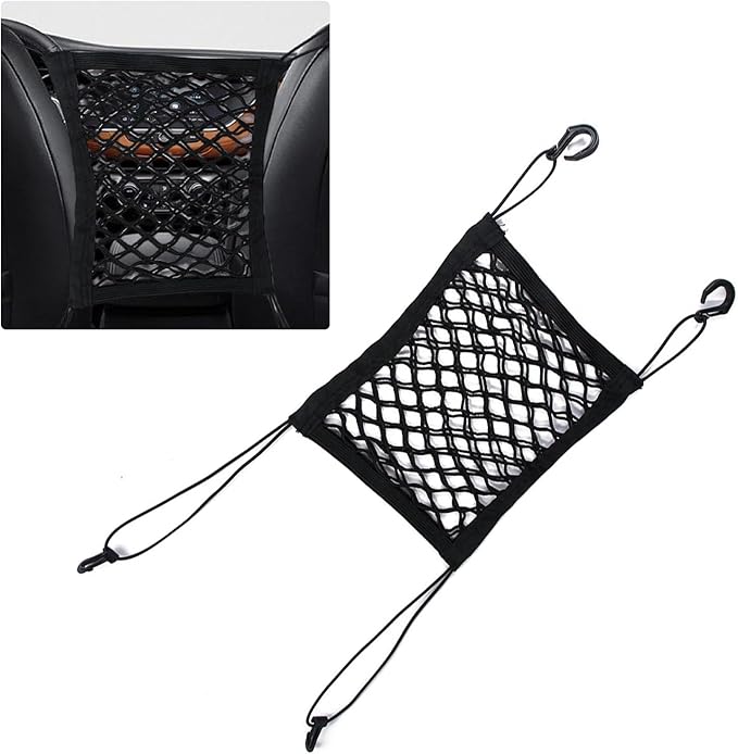 Black Car Pet Barrier Net, Double Layer Design, Universal Car Seat Divider for Most Cars, SUVs, Trucks