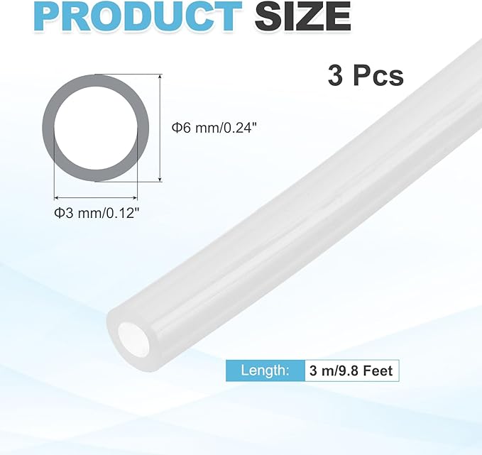 MECCANIXITY 3 m Split Silicone Cable Sleeve Tubing, ID 3mm Clear Split Silicone Tube Cord Organizer Wire Shielding Sheathing Wrap for USB Charge Power Cord Audio Video Cable