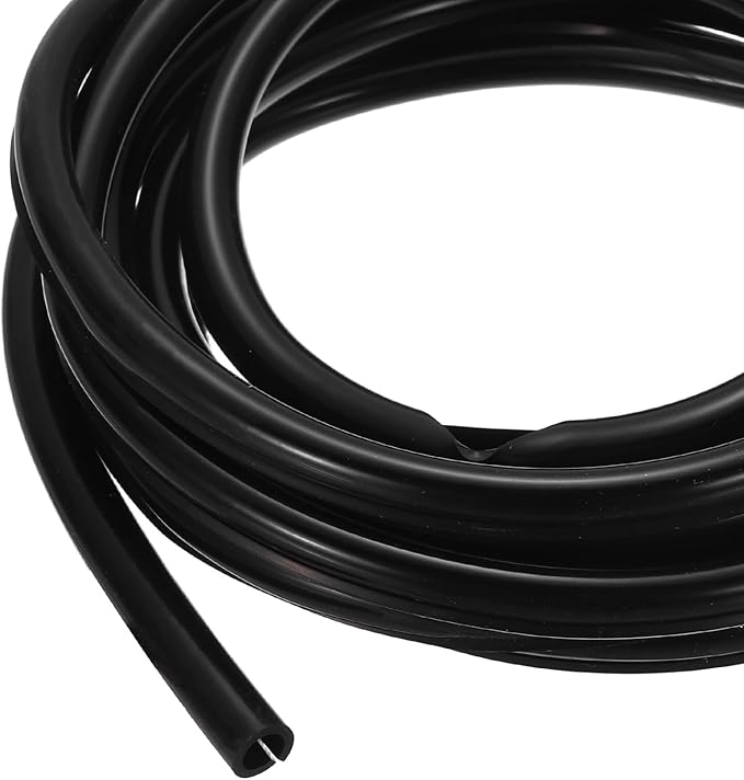 MECCANIXITY 3 m Split Silicone Cable Sleeve Tubing, ID 6mm Black Split Silicone Tube Cord Organizer Wire Shielding Sheathing Wrap for USB Charge Power Cord Audio Video Cable