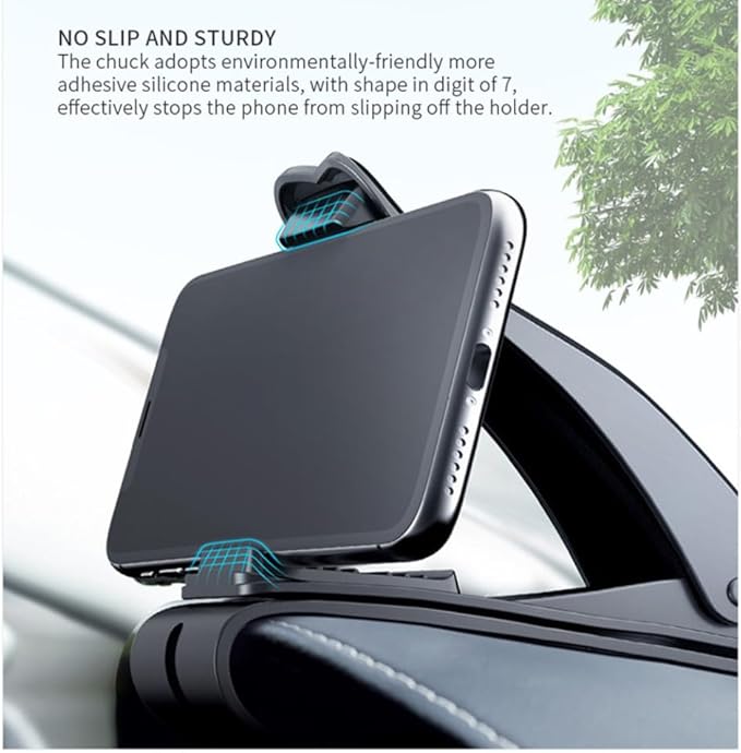 Hemobllo 2pcs Rotating Car Holder Bracket for -Skid Design Easy Installation Fit for Dashboard
