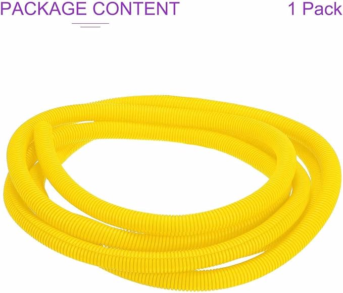 DMiotech 20ft Wire Loom Split Tubing 1 Inch(25.4mm) ID, Cord Protectors from Pet Flexible Conduit Cable Management for Office Home Garden, Yellow