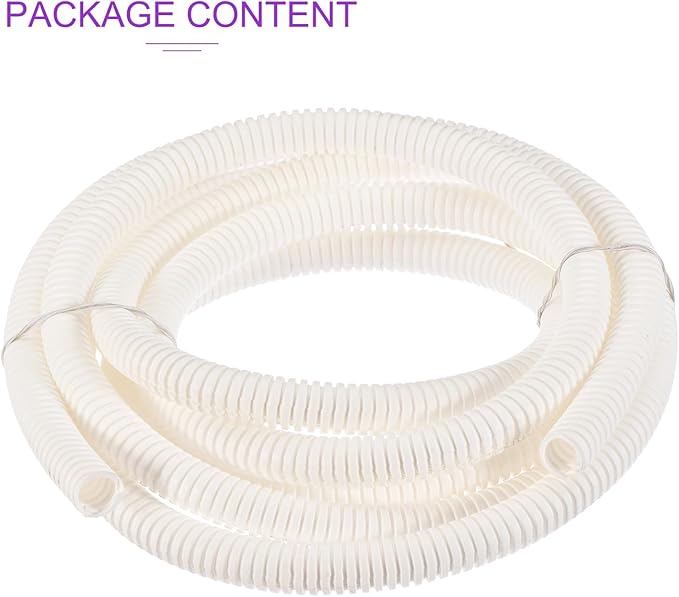 DMiotech 10ft Wire Loom Split Tubing 1/2 Inch(12.7 Mm) ID, Cord Protectors from Pet Flexible Conduit Cable Management for Office, Home, Garden, Beige